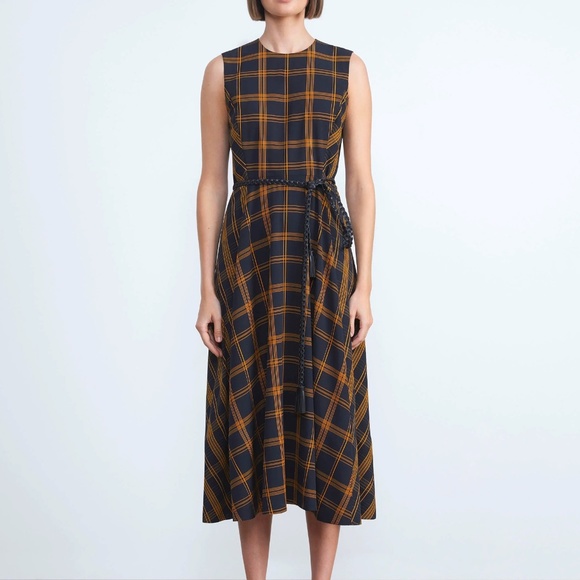 Lafayette 148 Plaid Flare Dress (NWT) - Picture 1 of 16